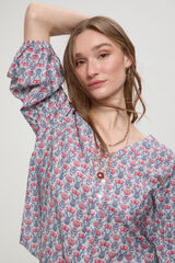Fifty Outlet Blusa fluida estampada natural