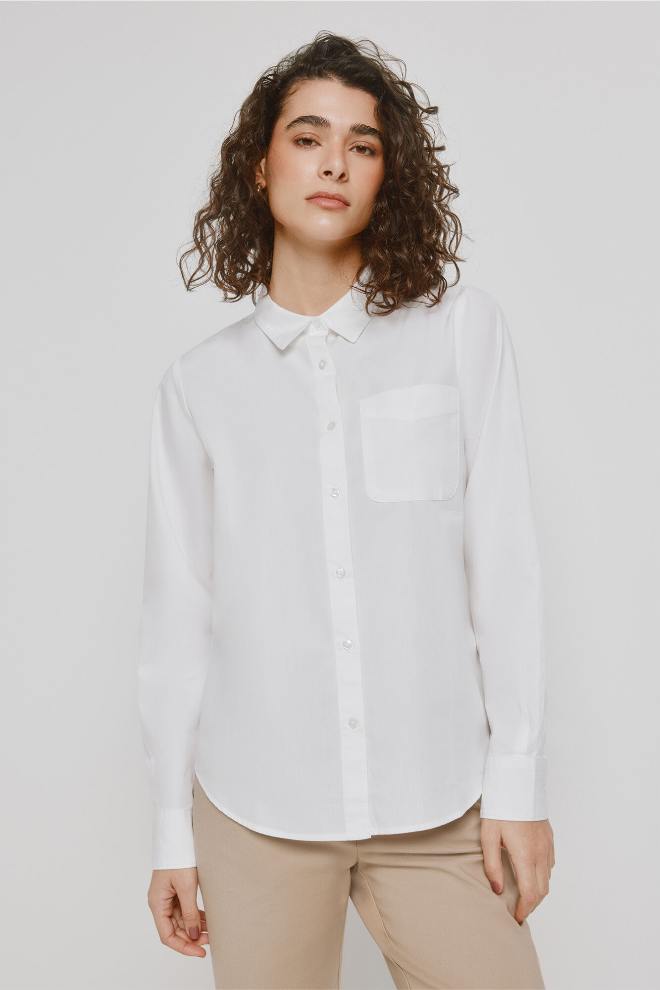 Milano Camisa lisa de tejido ligero