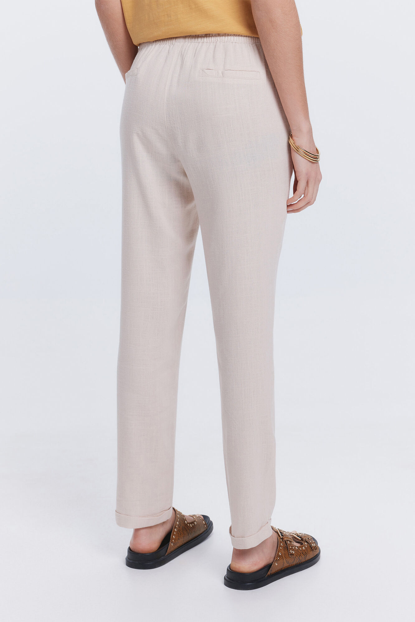 Milano Pantal&oacute;n largo lino Beige