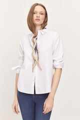 Fifty Outlet Camisa básica popelín. Blanco