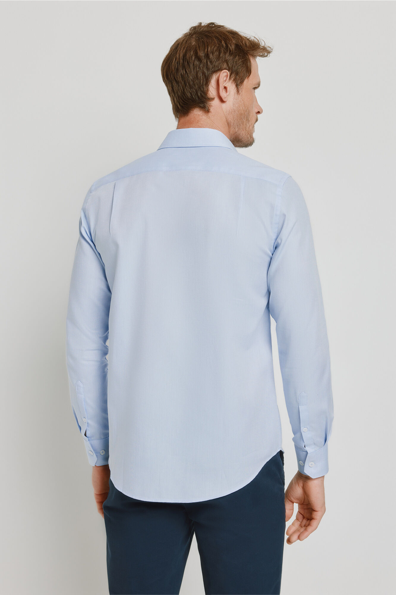 Milano Camisa de vestir de manga larga Azul Claro