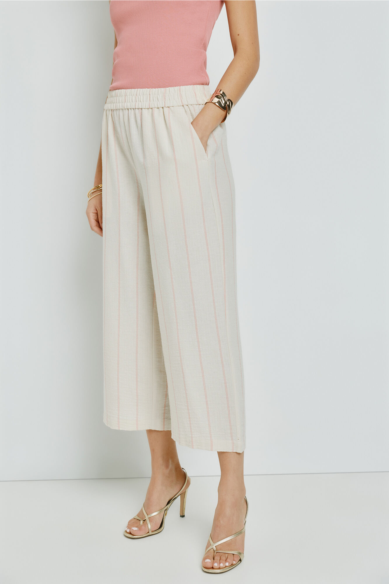 Milano Pantal&oacute;n de rayas con cintura el&aacute;stica