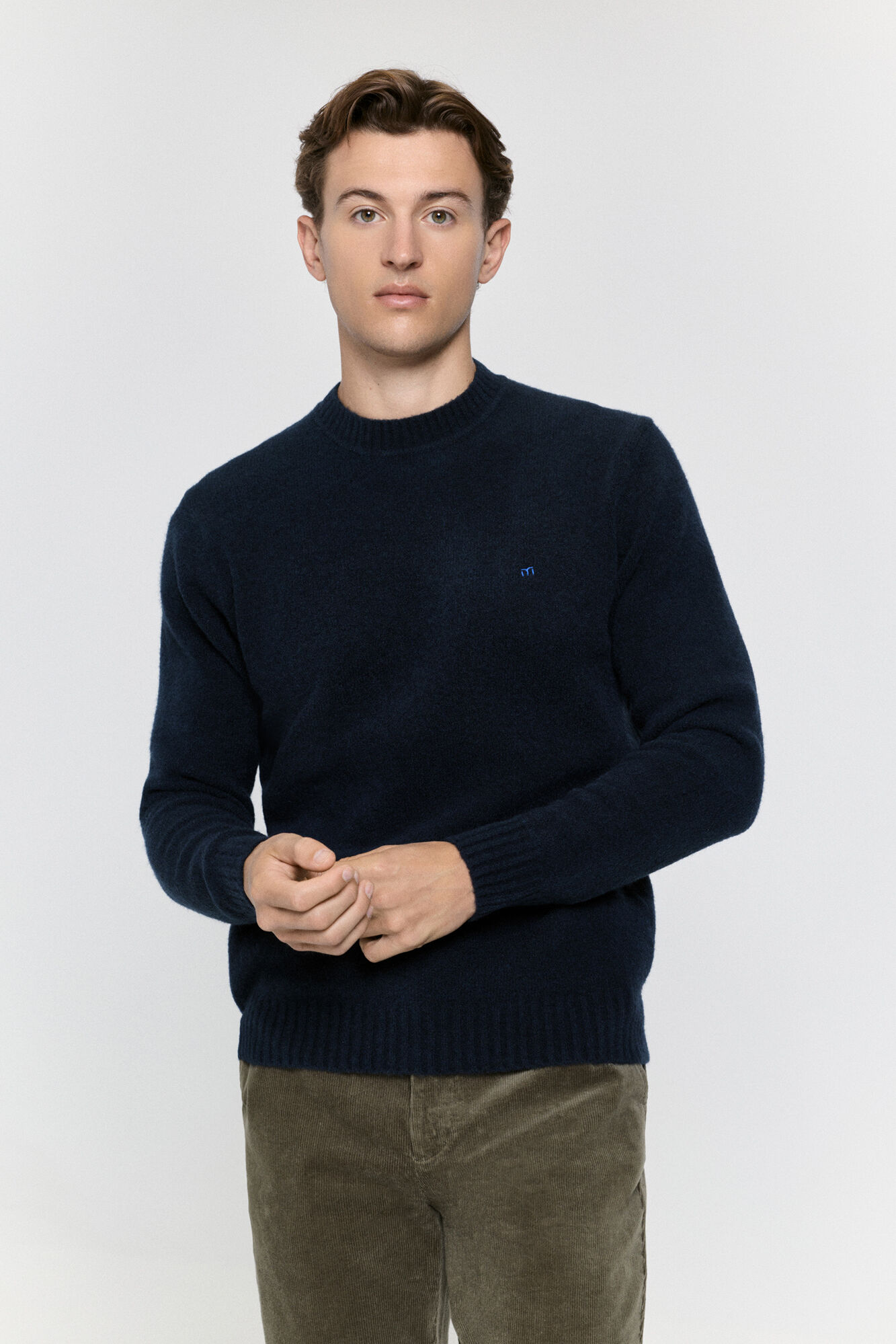 Milano Jersey de cuello redondo ajustado regular