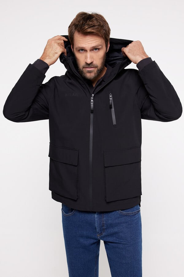Fifty Outlet Chaqueta con capucha Negro