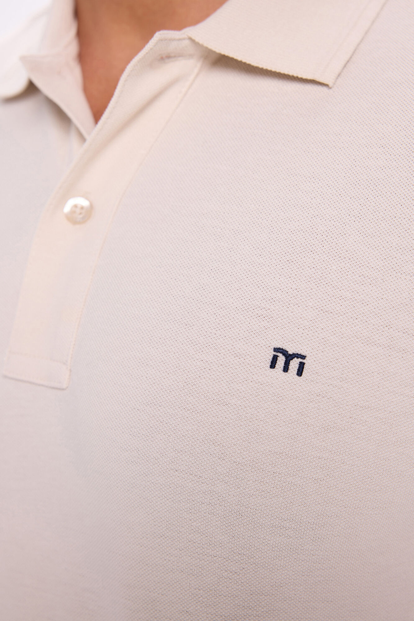 Milano Polo b&aacute;sico de piqu&eacute; Beige