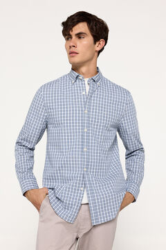 Fifty Outlet Camisa Popelín Cuadros Azul