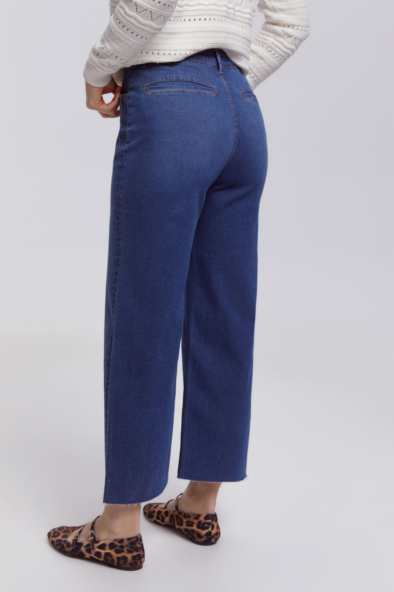 Milano Denim crop Navy