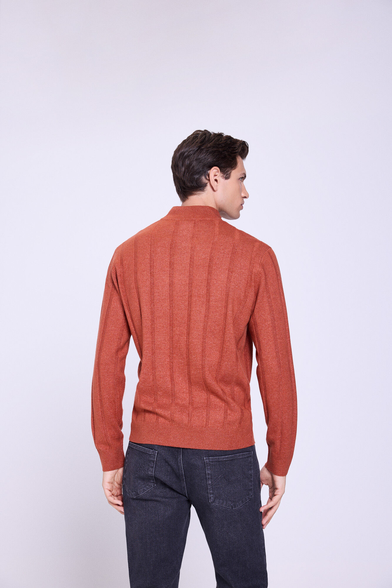 Milano Jersey con cierre de media cremallera Naranja