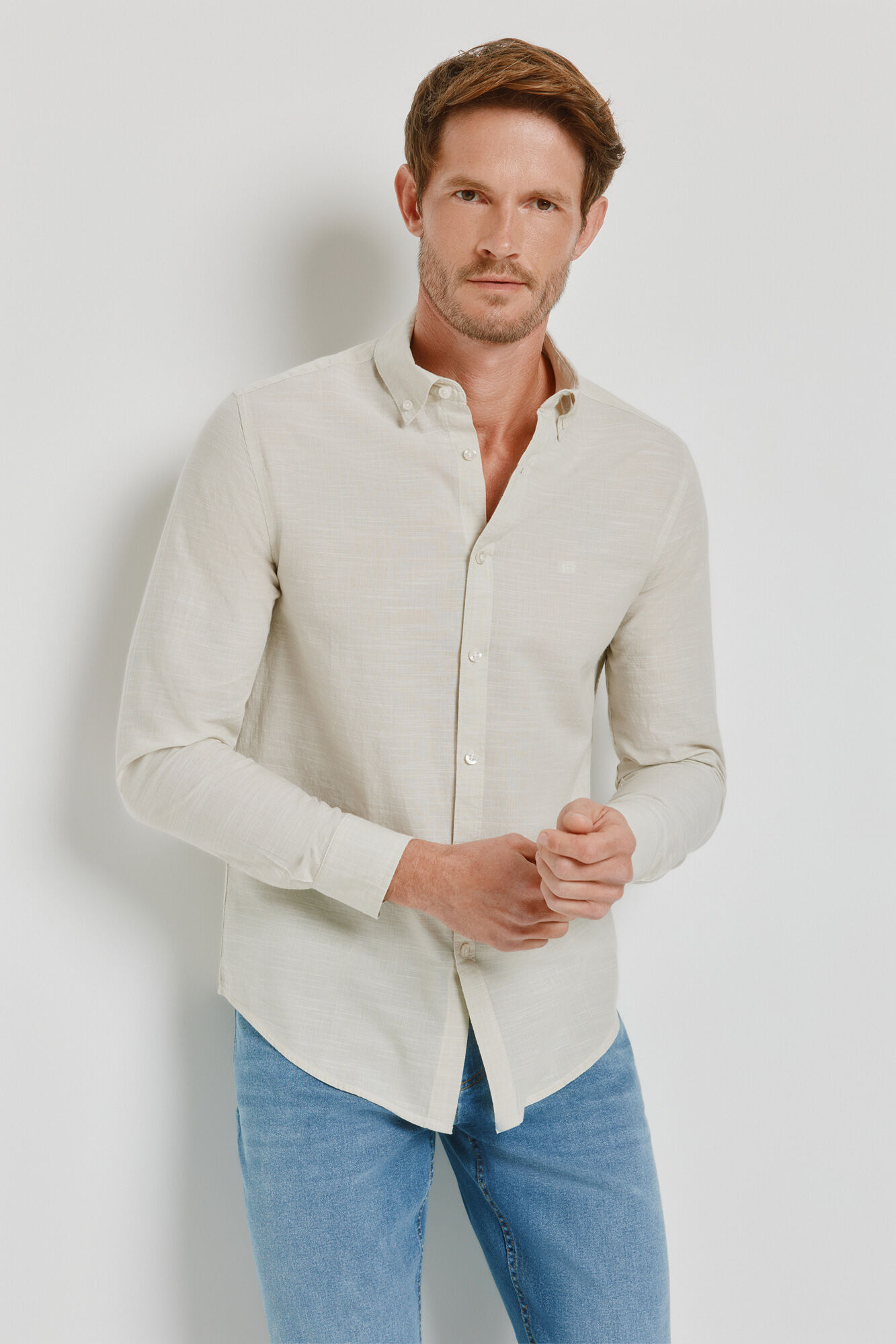 Milano Camisa lisa de manga larga