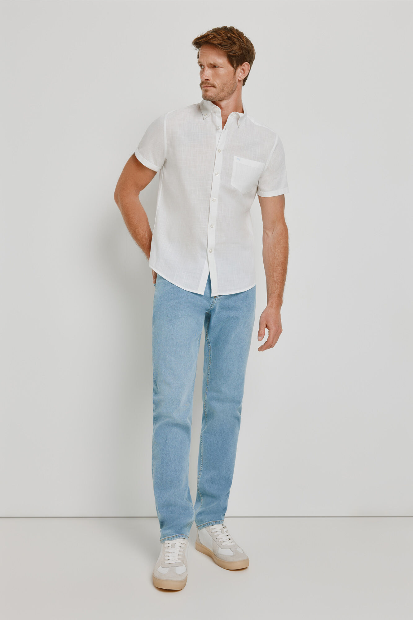 Milano Camisa lisa de manga corta