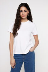 Fifty Outlet Camiseta heavy cotton botones Blanco