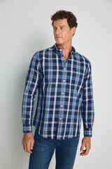 Milano Camisa de cuadros manga larga Navy