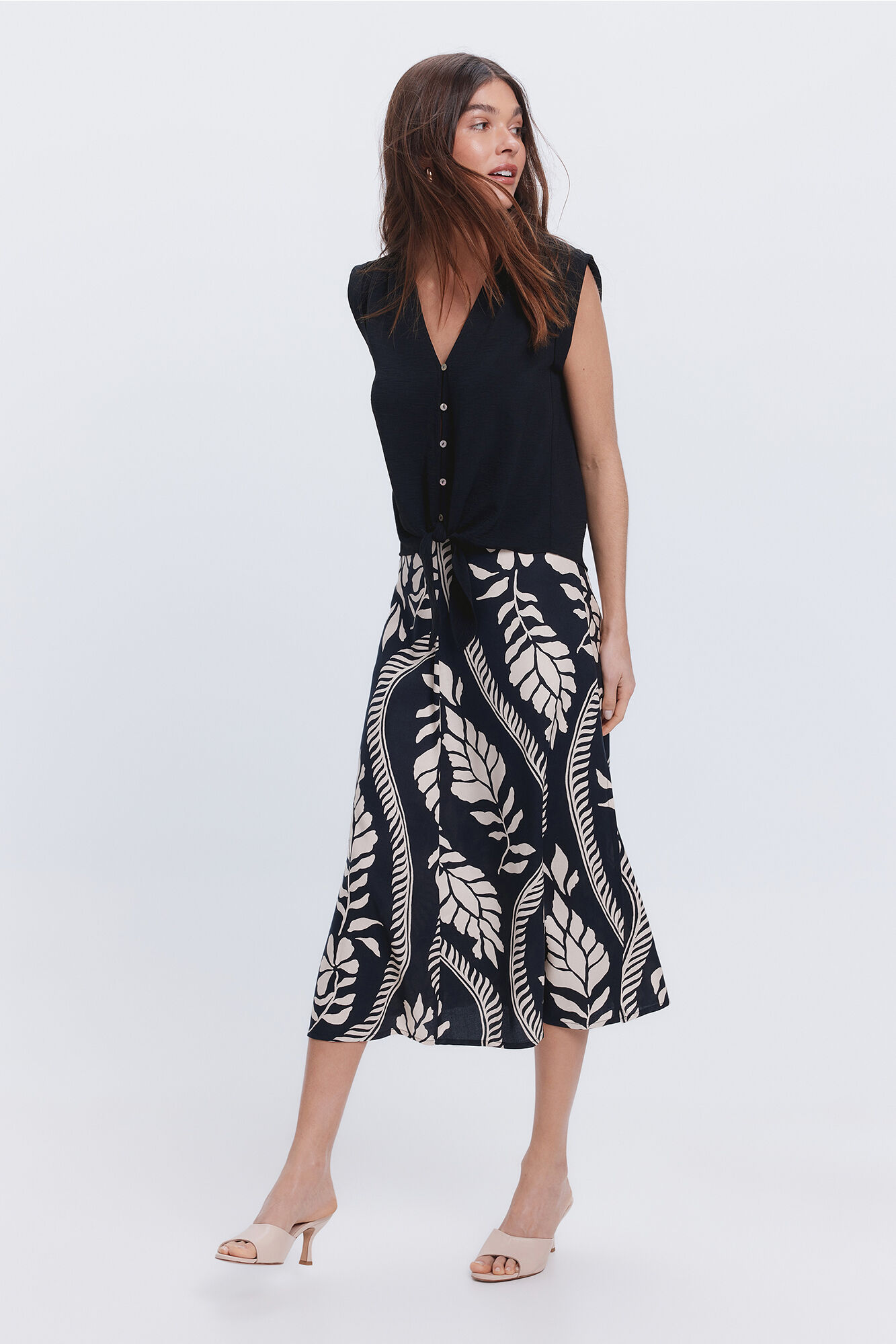 Milano Blusa fluida anudada