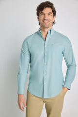 Milano Camisa lisa de manga larga Azul