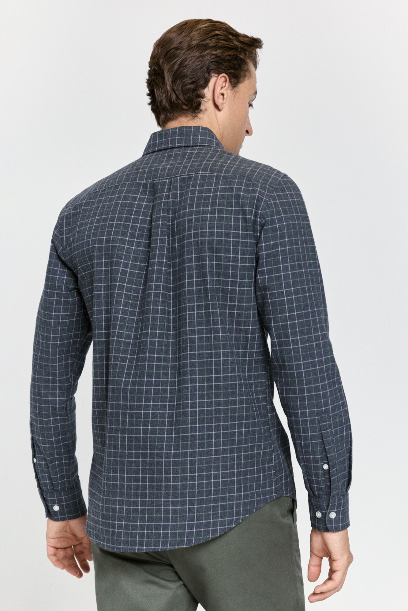 Milano Camisa a camisa de corte relajado Gris Oscuro