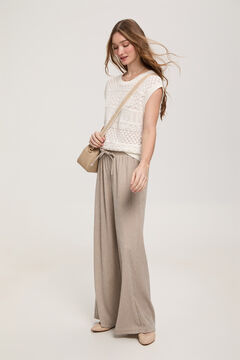 Fifty Outlet Top chaleco crochet Marfil