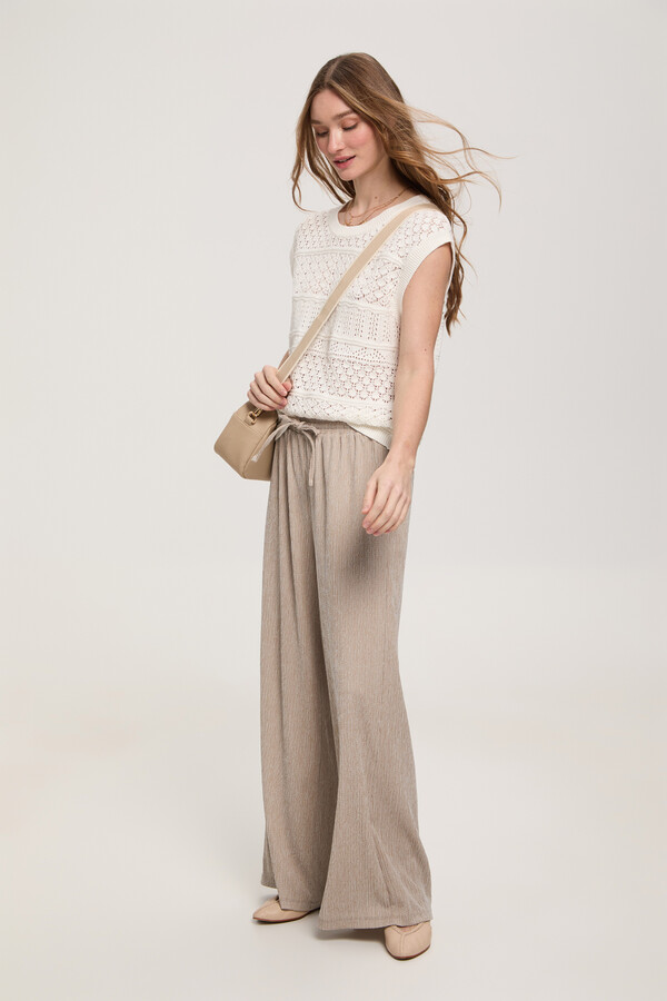 Milano Top chaleco crochet Marfil