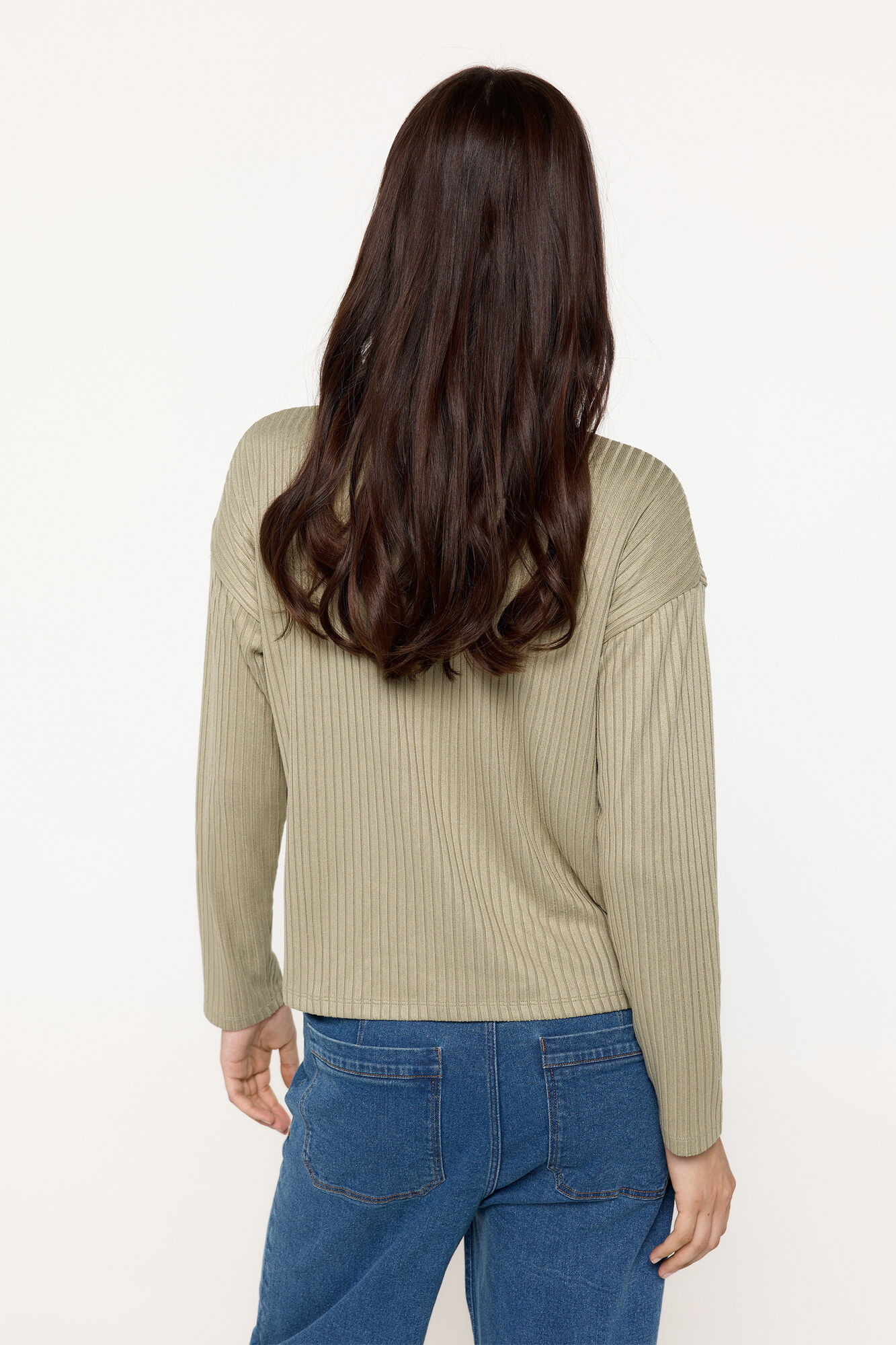 Milano Jersey manga larga de canale Kaki Claro