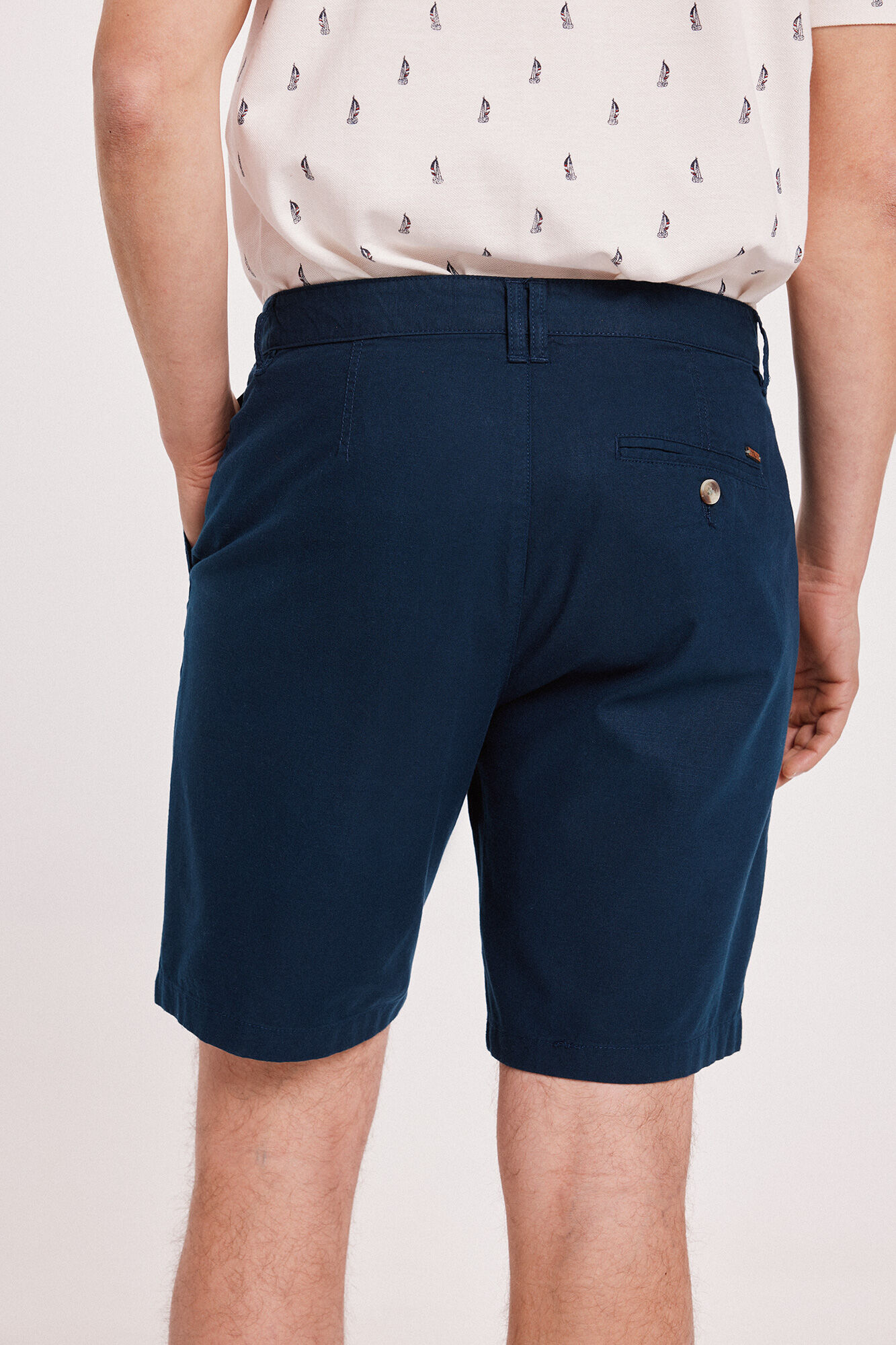 Milano Bermuda Lisa Lino Navy