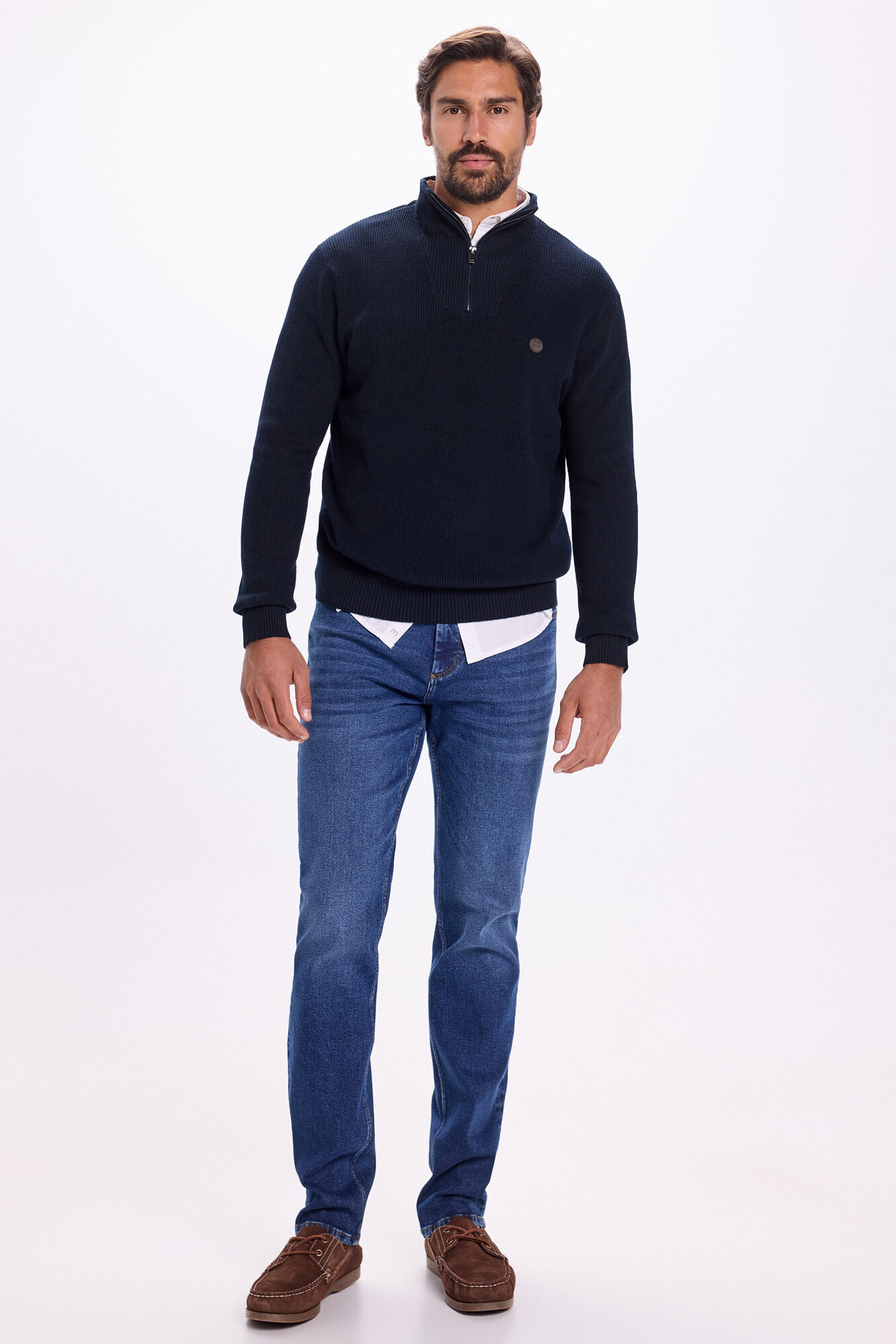 Milano Jersey media cremallera de algod&oacute;n