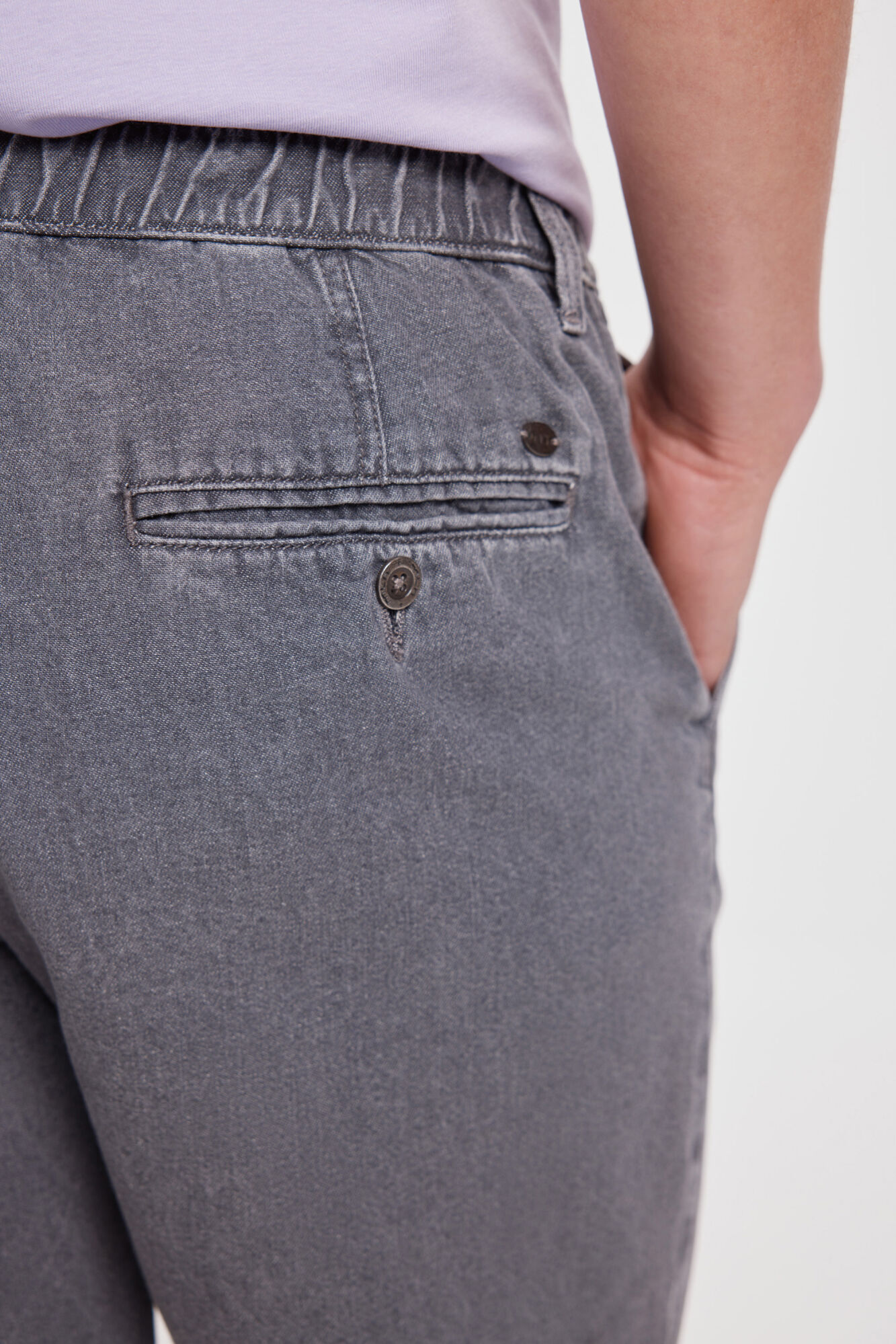 Milano Bermuda Vaquera Goma Gris