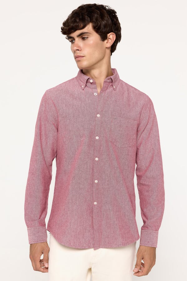 Milano Camisa Oxford Lisa Rojo