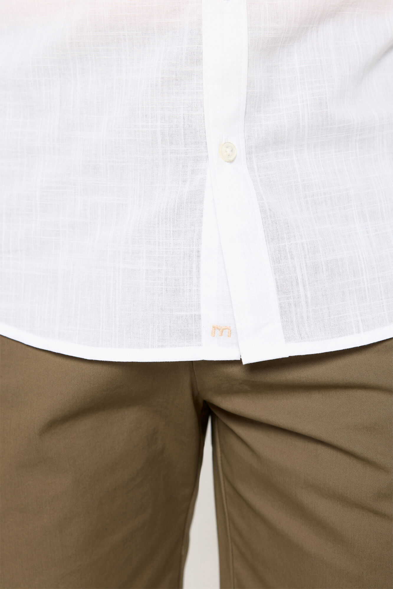 Milano Camisa slub rayas Blanco