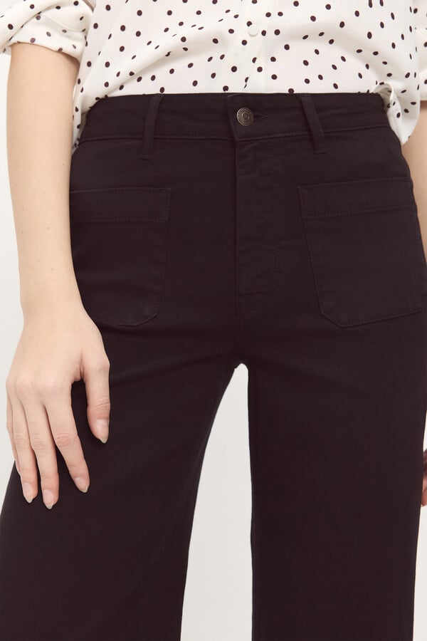 Milano Pantalón crop color Negro
