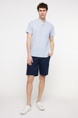 Fifty Outlet Camisa mao polera. Azul