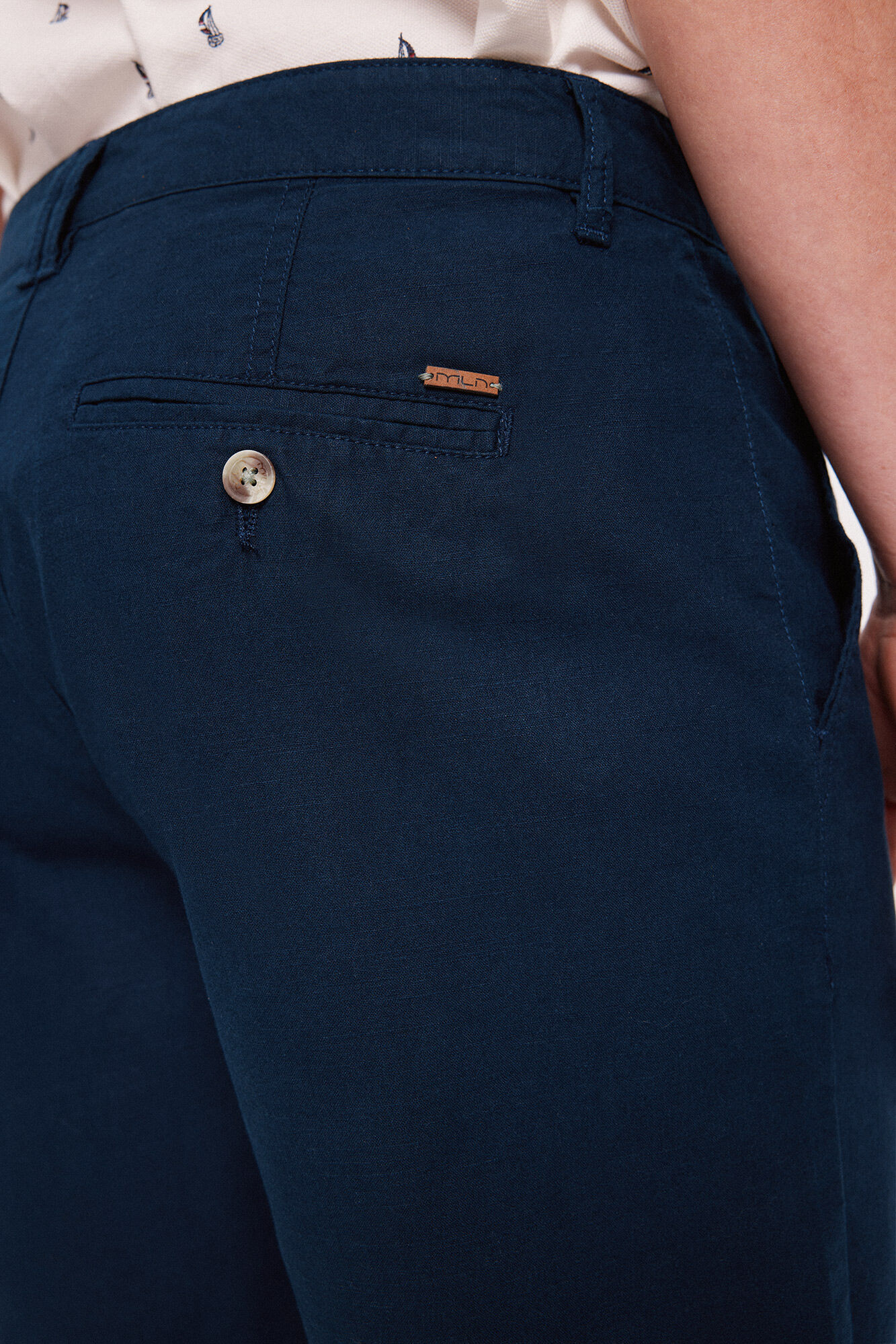 Milano Bermuda Lisa Lino Navy