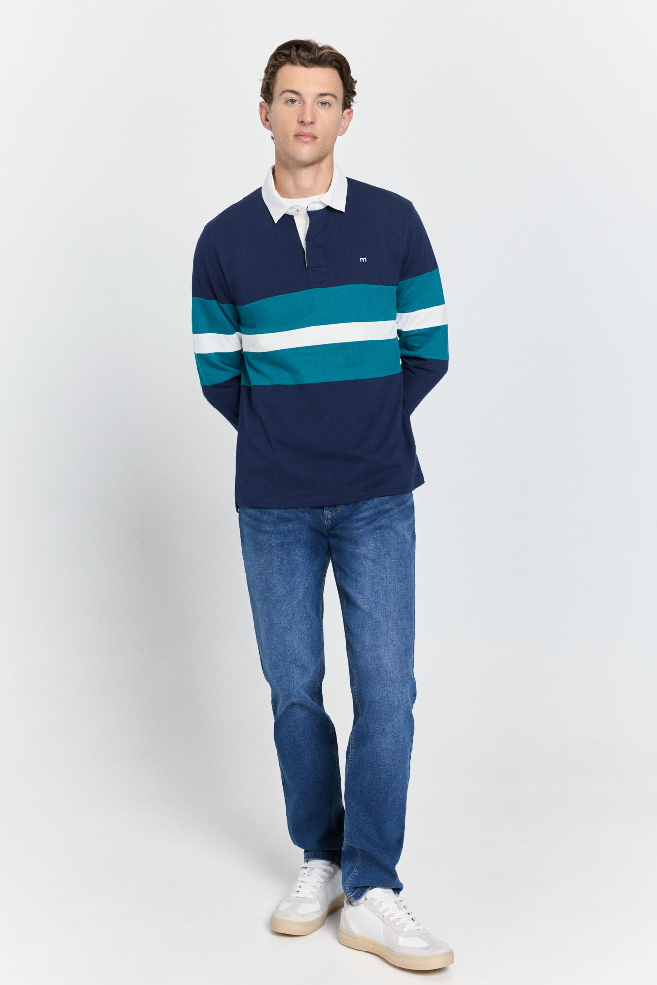 Milano Polo estilo rugby  Navy