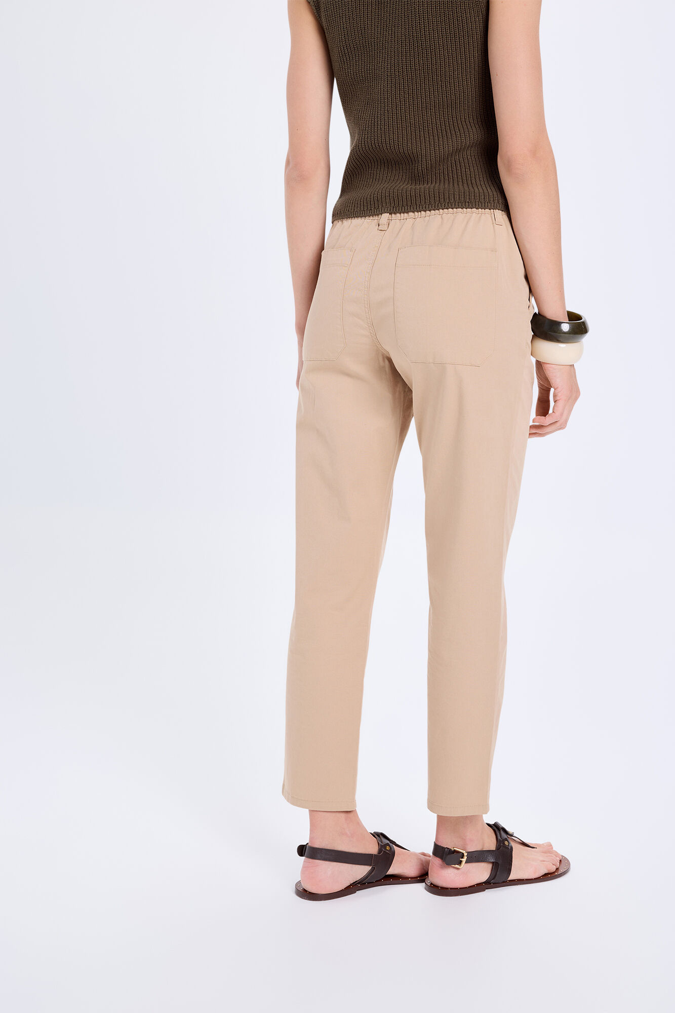 Milano Pantal&oacute;n deportivo con cintura el&aacute;stica Beige/Camel