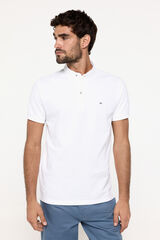 Fifty Outlet Polo piqué cuello mao Blanco