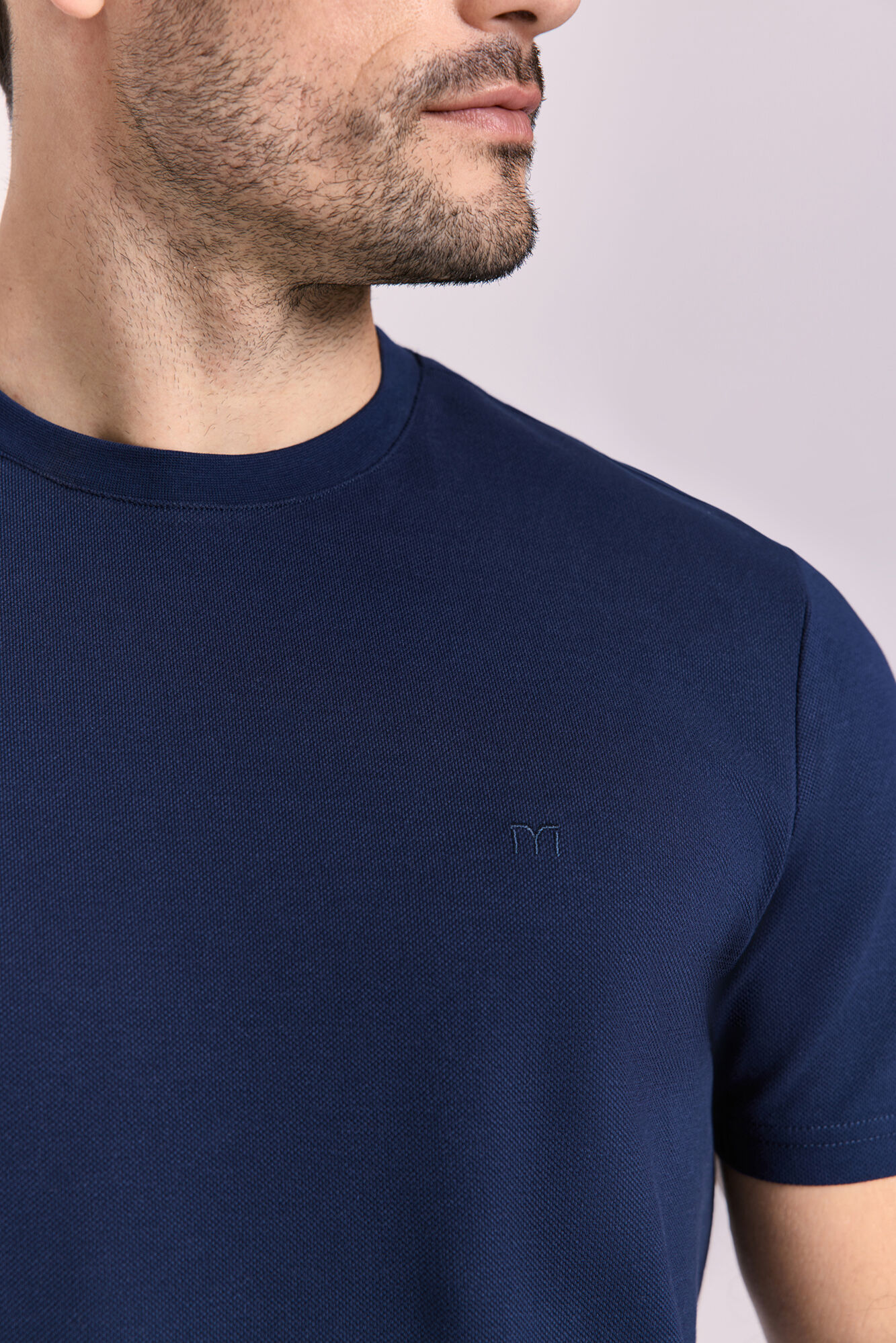 Milano Playera b&aacute;sica con logo bordado Navy