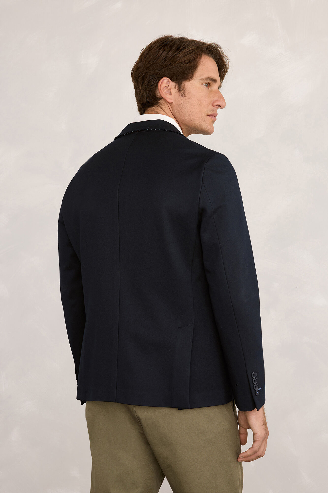 Milano Blazer de punto entallada Navy
