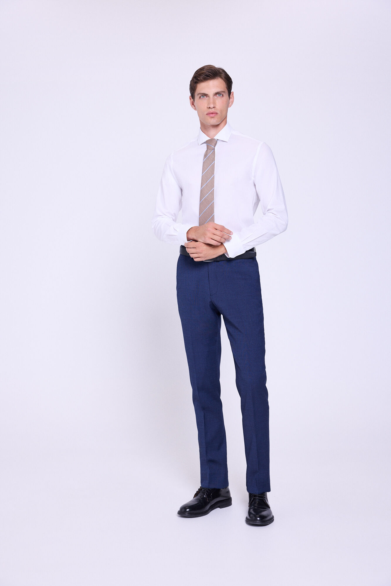 Milano Microestructura de la camisa de vestir Blanco