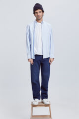 Milano Camisa Oxford Rayas Azul