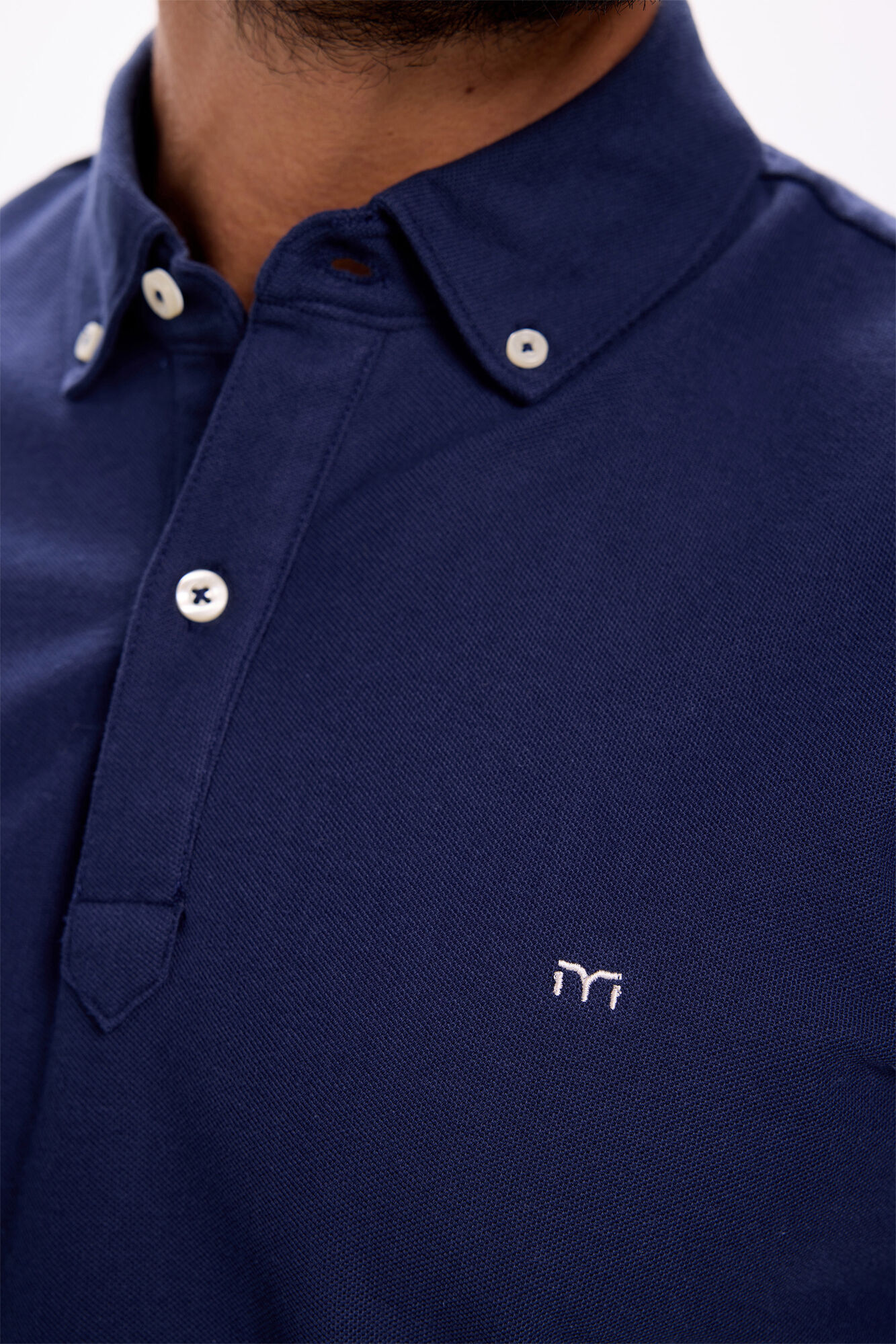 Milano Polo Oxford con botones Navy