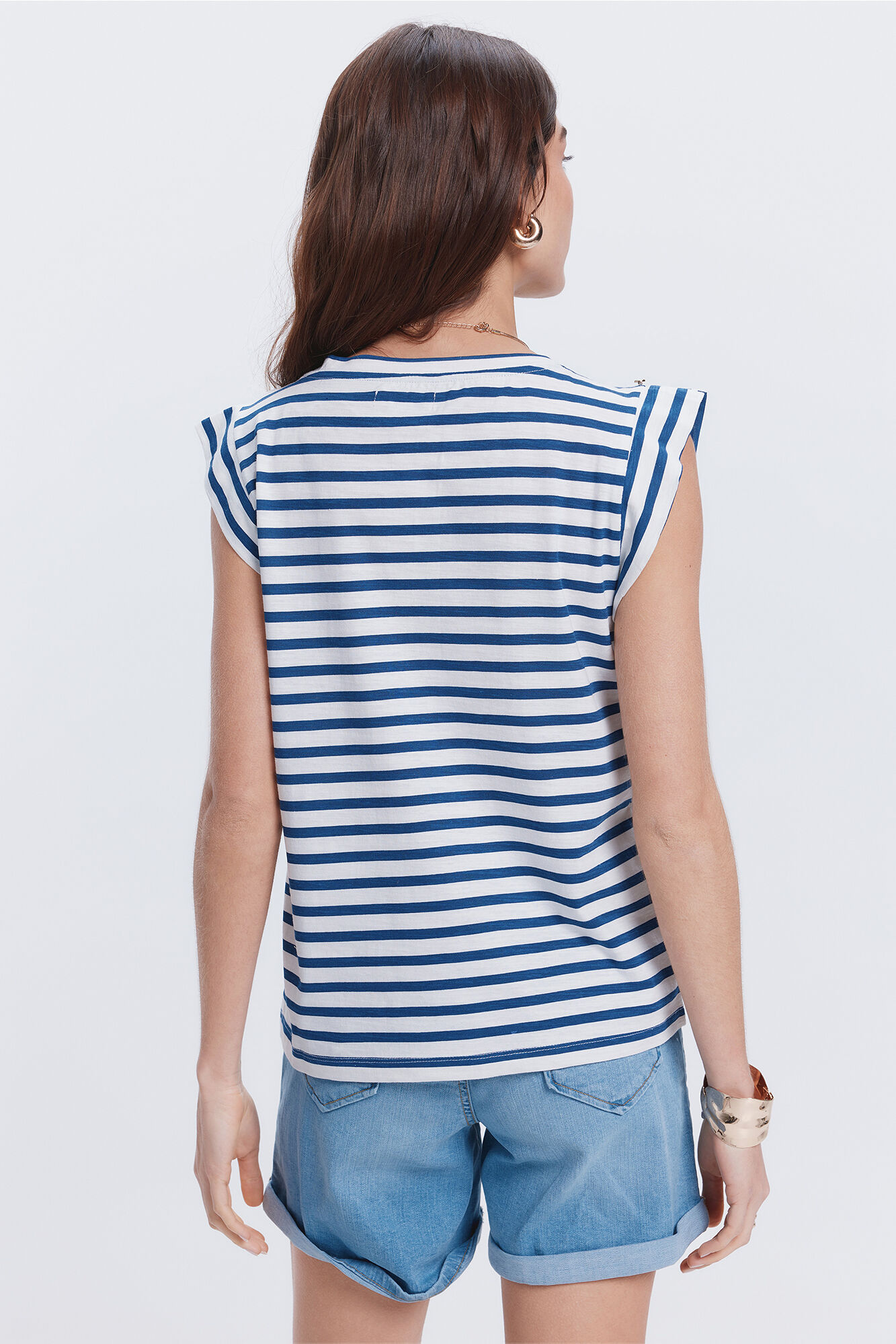 Milano Camiseta sin mangas estampada Marfil