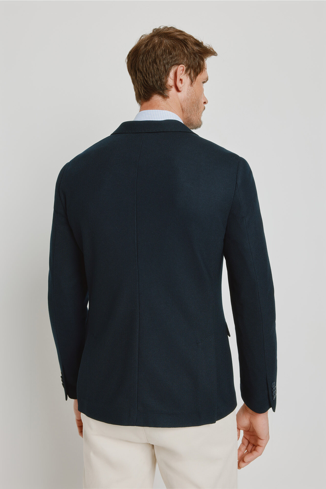 Milano Blazer de punto estructurado Navy