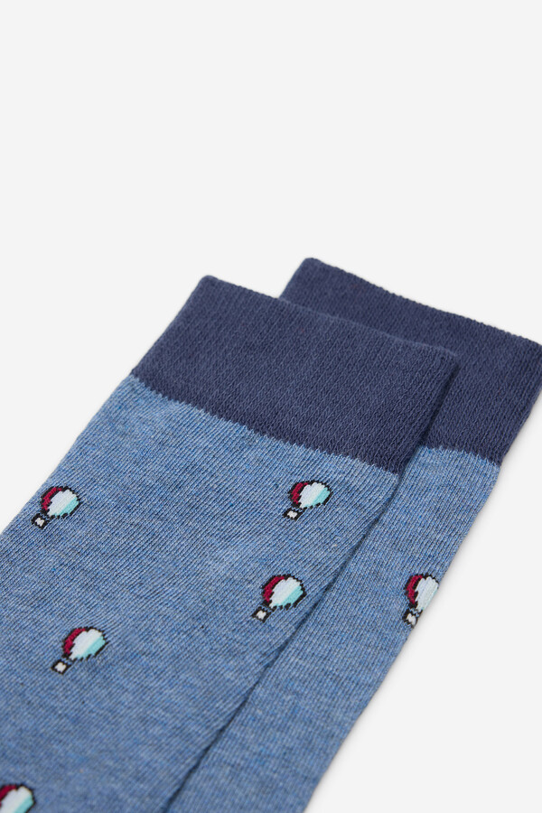 Milano Calcetines media caña print globos Azul