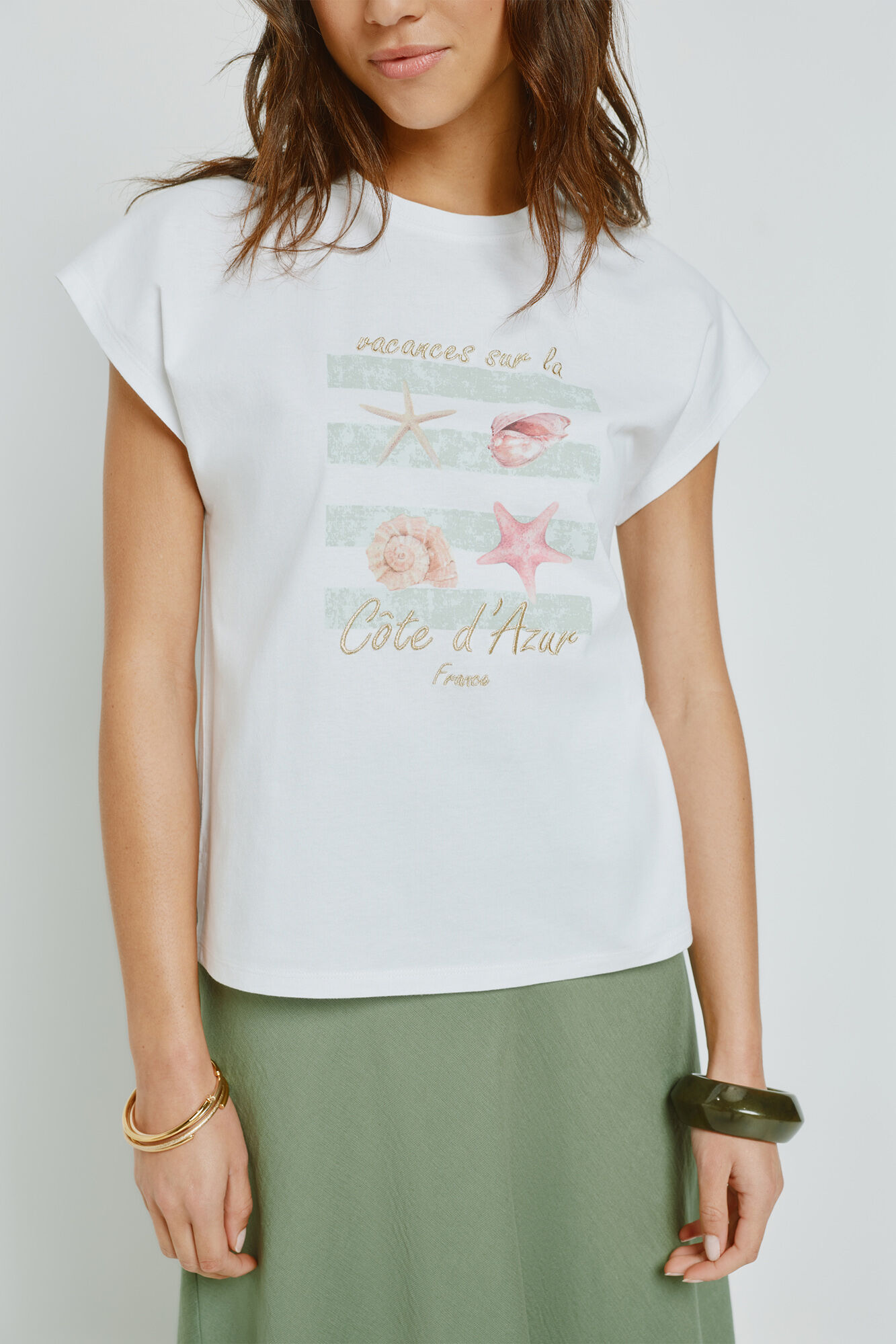 Milano Playera estampada de manga corta Blanco