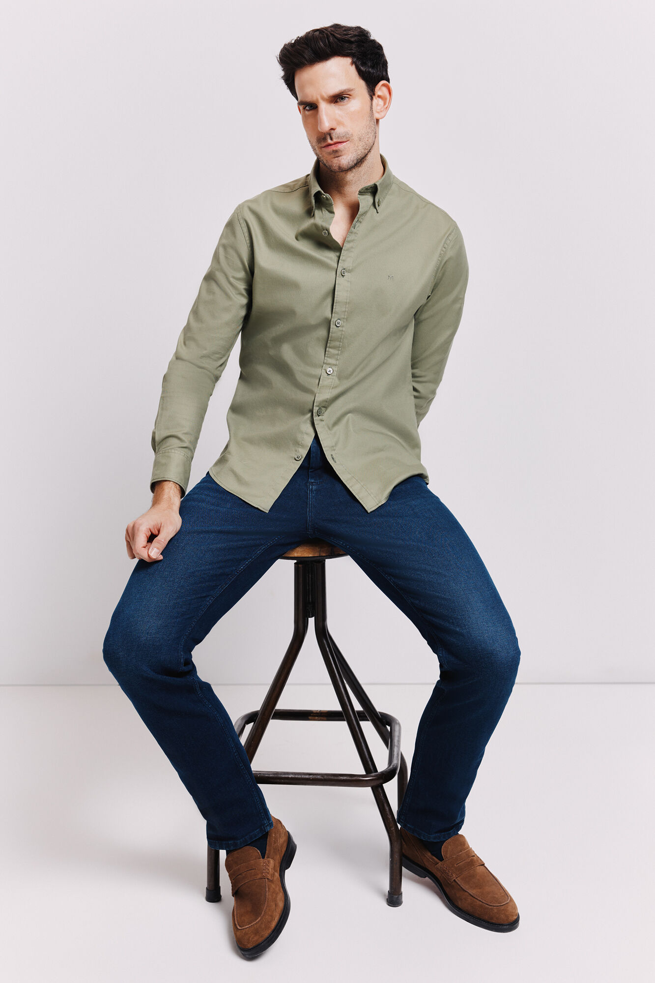 Milano Camisa lisa manga larga