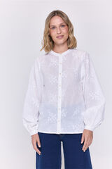 Milano Blusa de tejido bordado Blanco