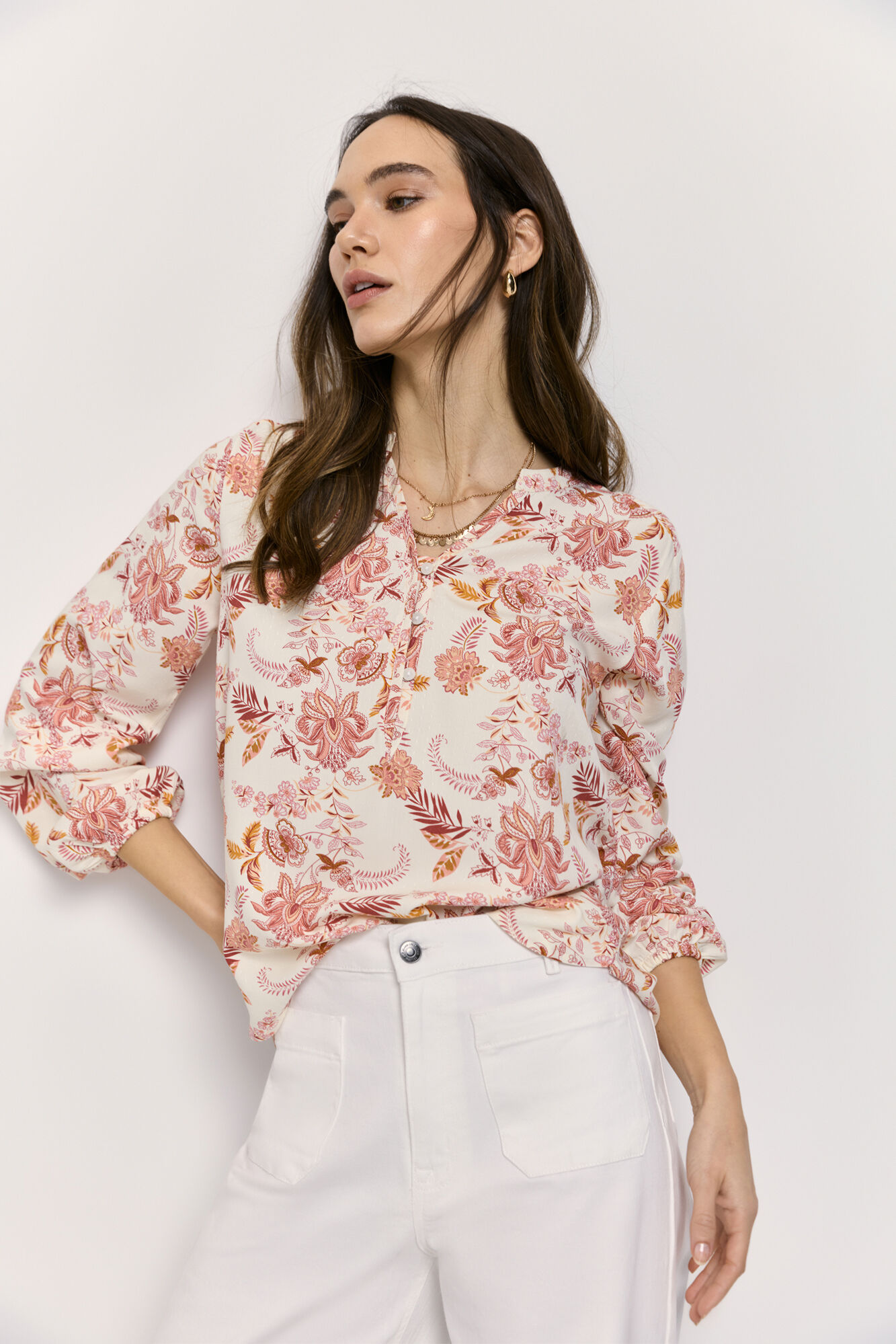 Milano Blusa estampada con escote