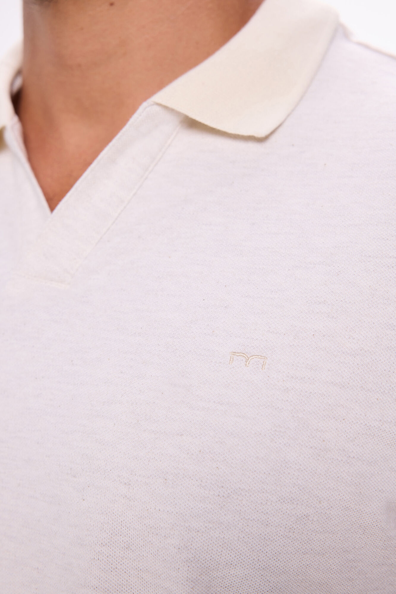 Milano Polo Cuello Abierto Beige