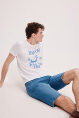 Fifty Outlet Bermuda Denim Slim Azul Claro