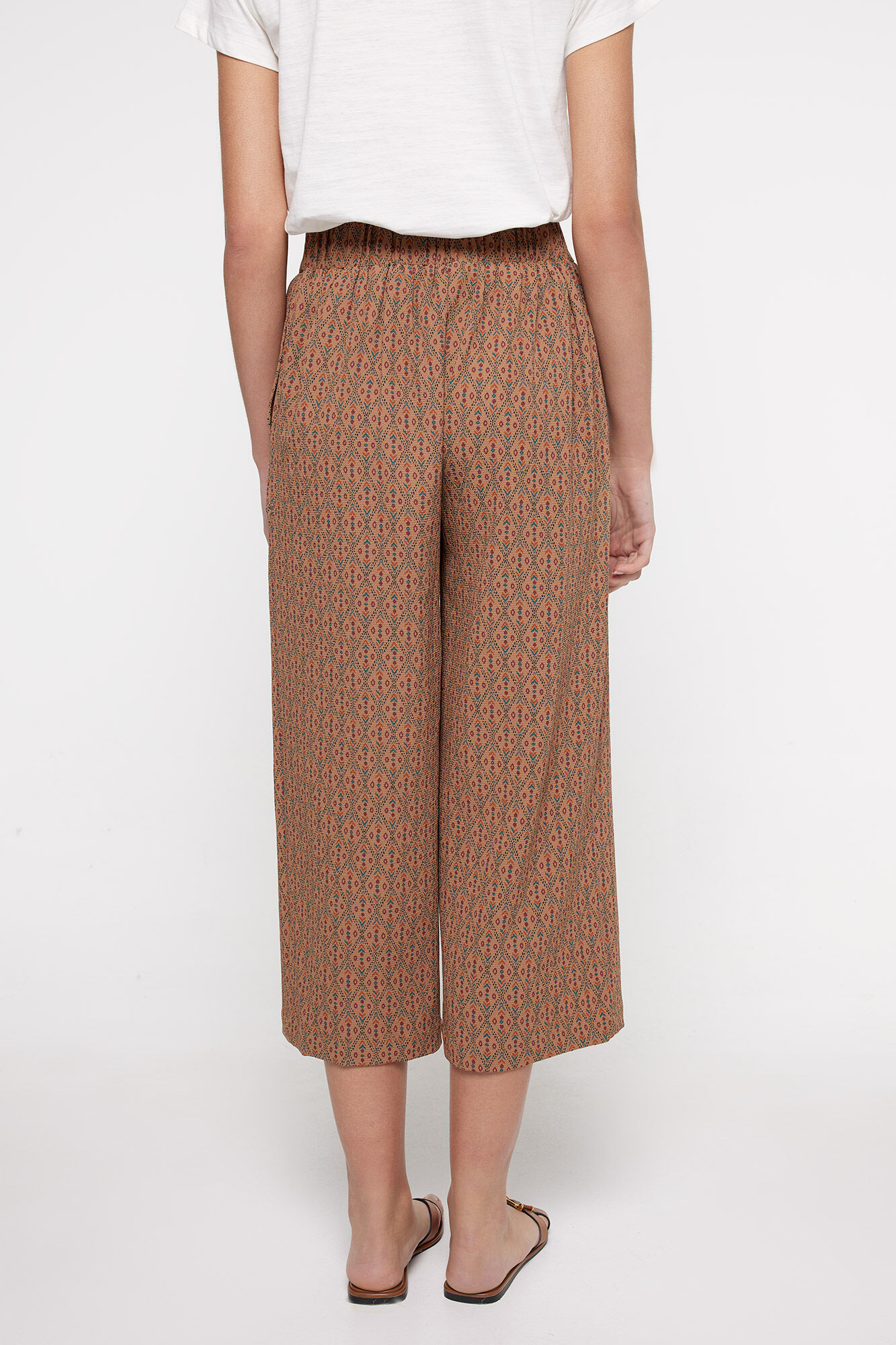 Milano Pantal&oacute;n culotte crop Tostado