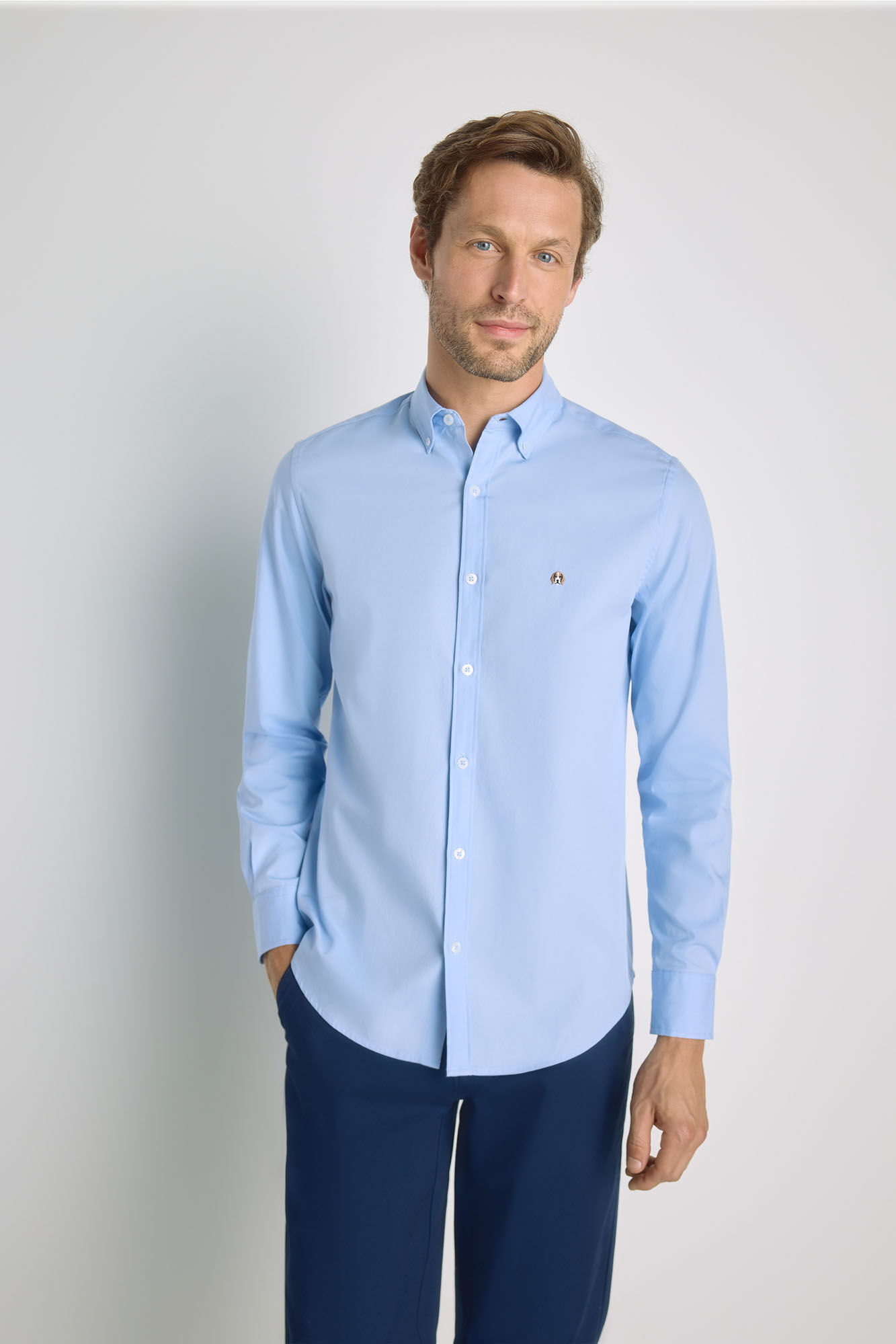 Milano Camisa lisa manga larga