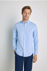 Milano Camisa lisa manga larga Azul Claro